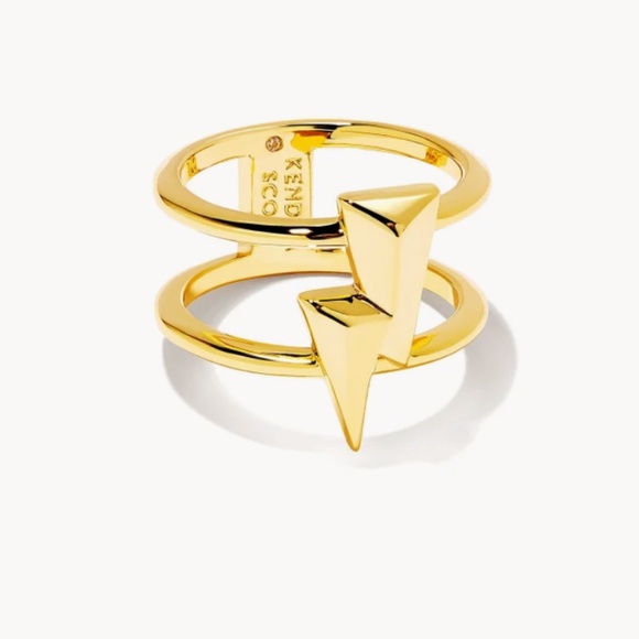 Kendra Scott Jewelry - NWT Kendra Scott Bolt Double Band Ring in Gold Size 9